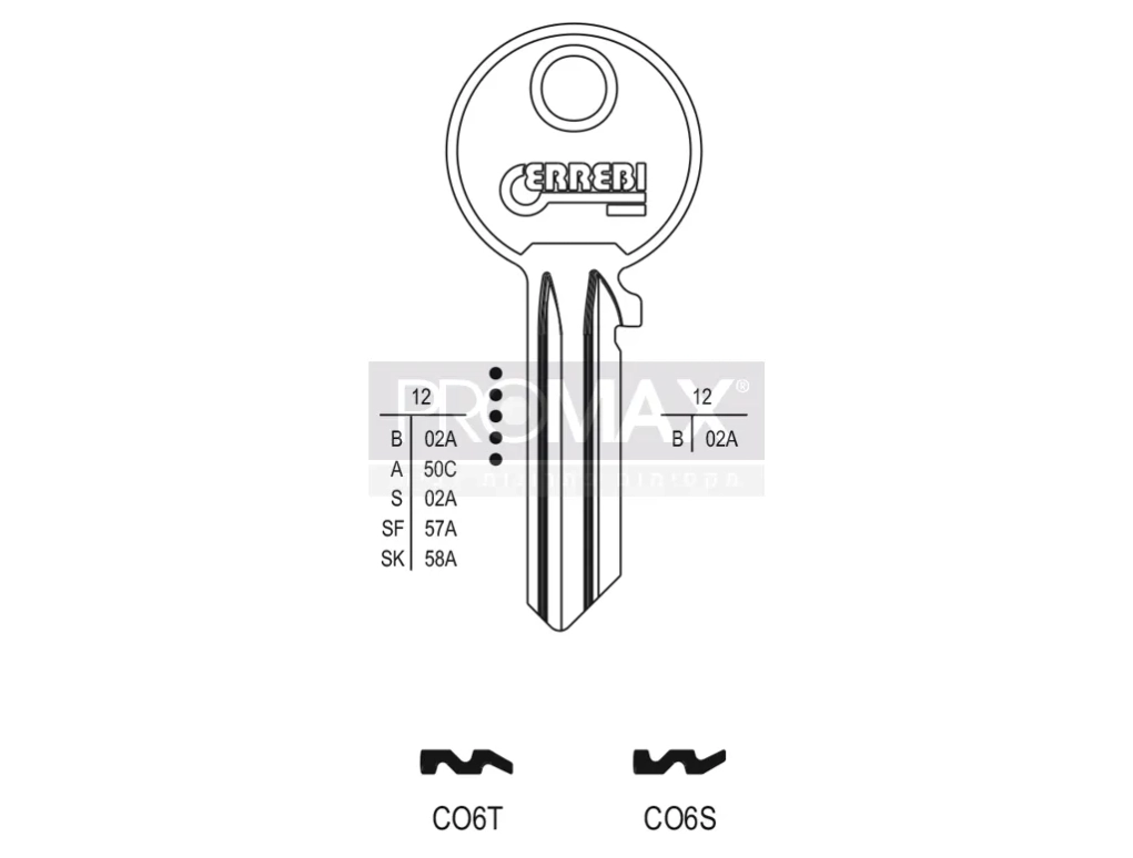 גלם תוצרת איטליה CO6T קורבין Errebi