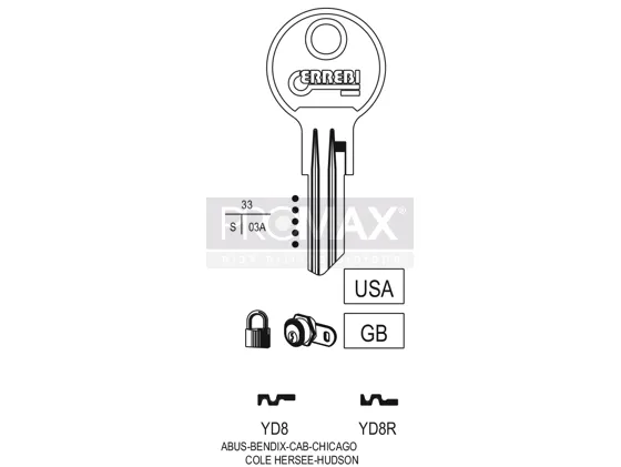 גלם תוצרת איטליה YD8 Errebi