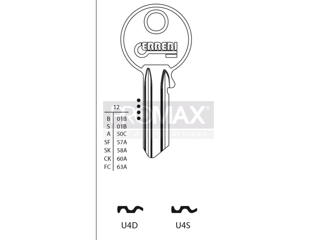 גלם תוצרת איטליה U4D Errebi