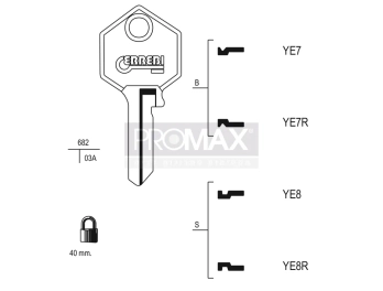 גלם תוצרת איטליה YE8 Errebi