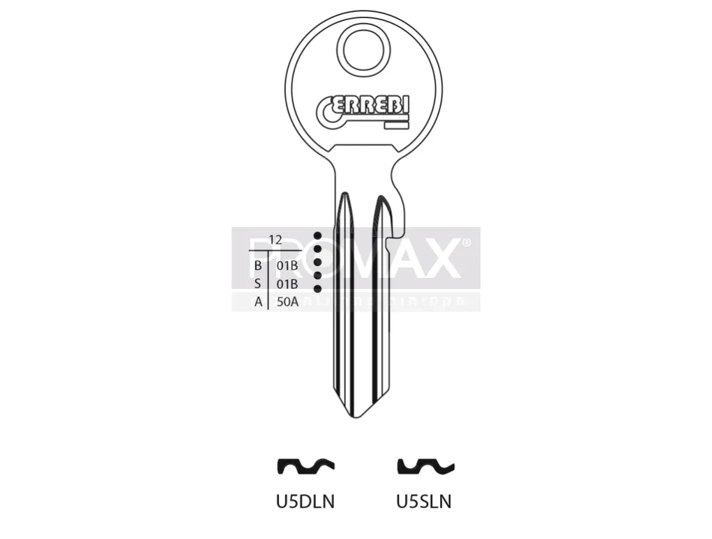 גלם תוצרת איטליה U5DLN Errebi