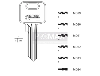 גלם תוצרת איטליה MD19 *MCM-24B* Errebi
