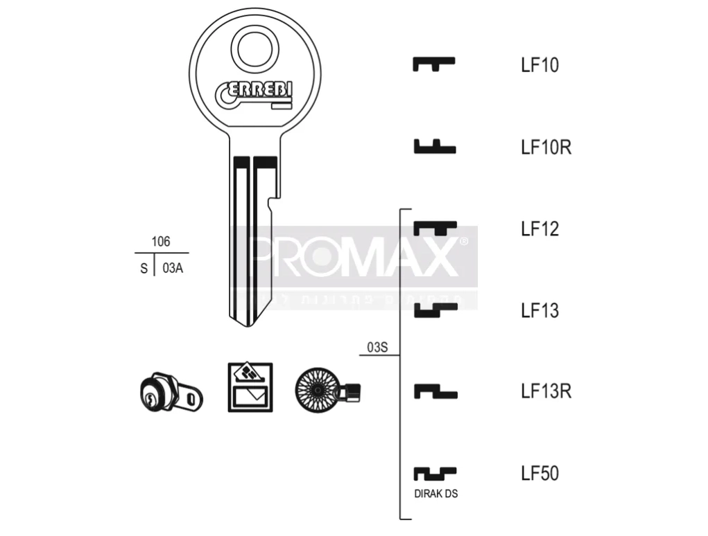 גלם תוצרת איטליה LF10R Errebi