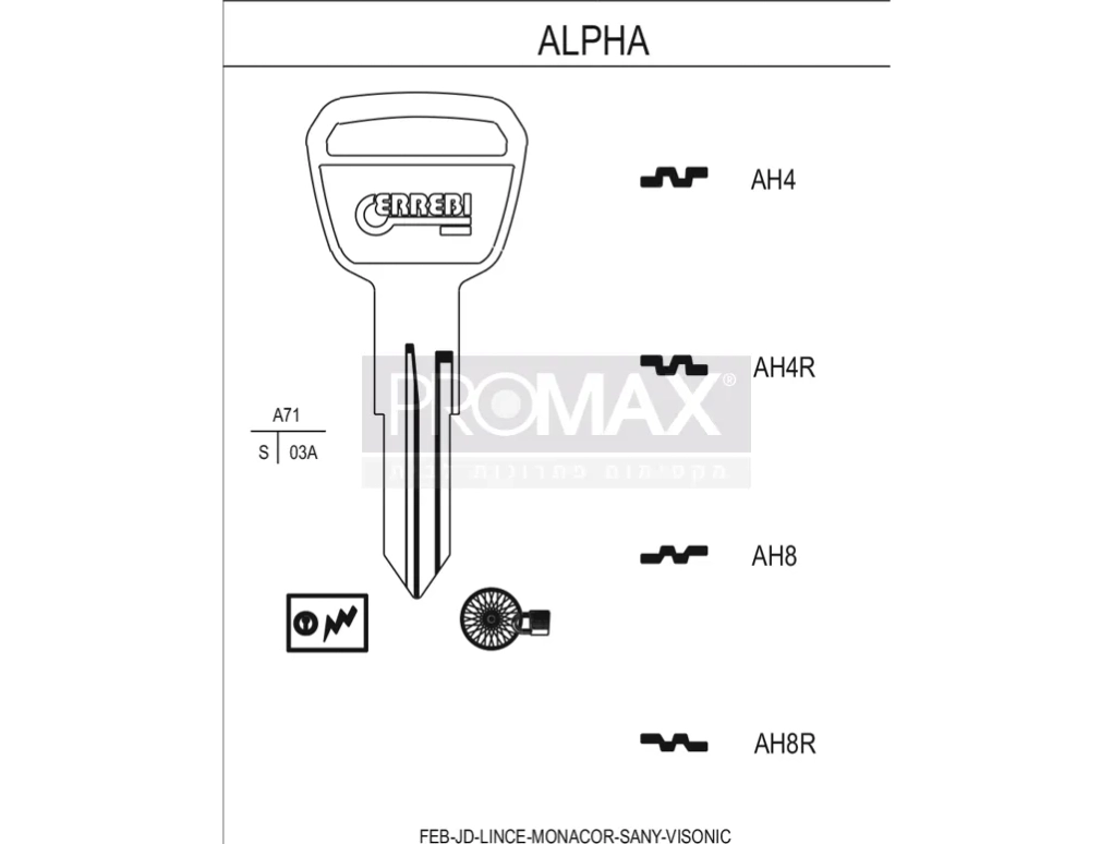 גלם תוצרת איטליה AH4 Errebi