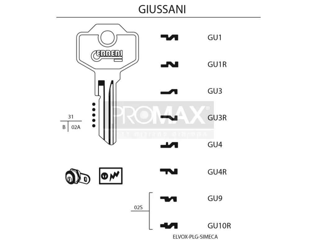 גלם תוצרת איטליה GU4R Errebi