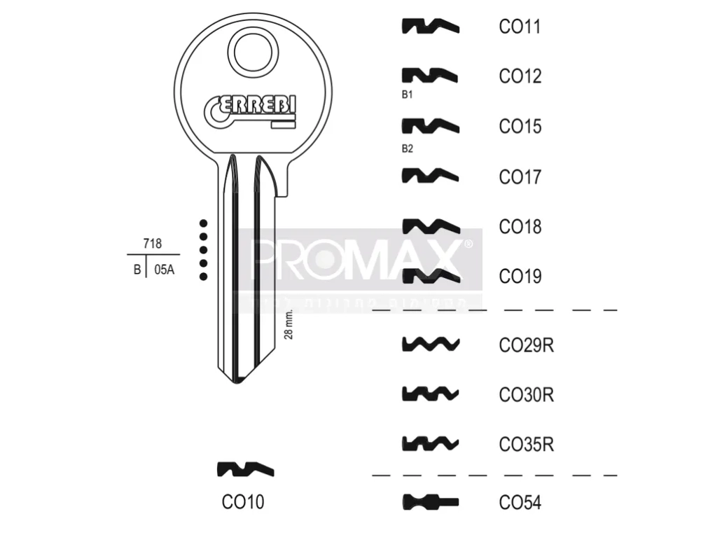 גלם תוצרת איטליה CO29R Errebi