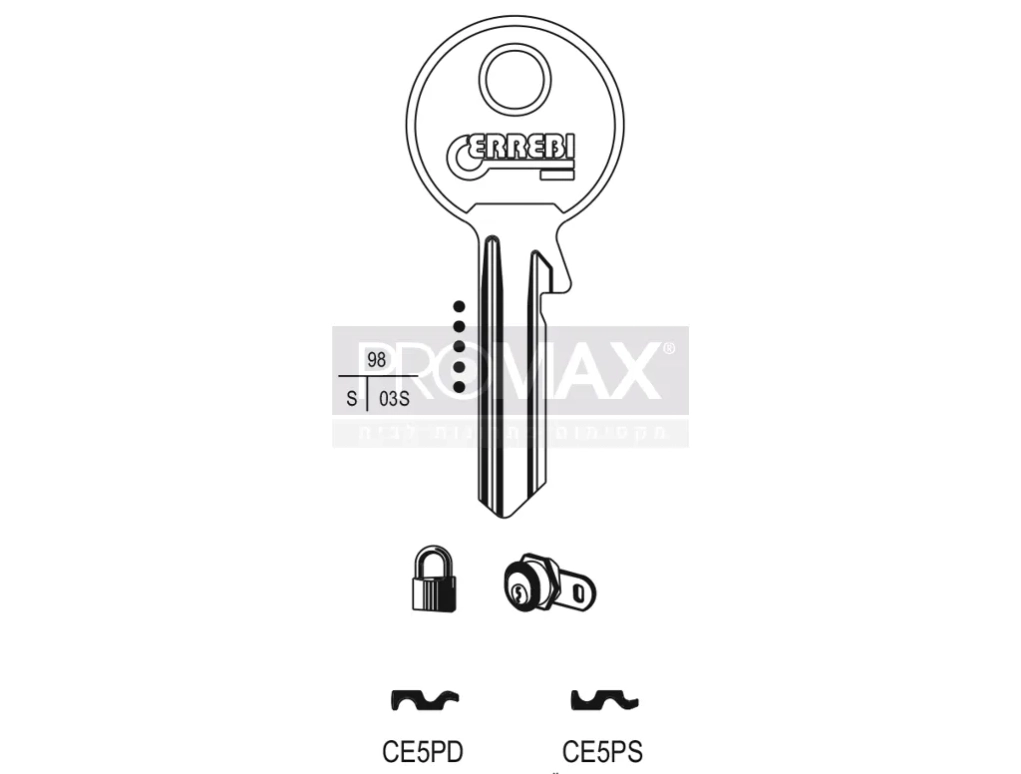 גלם תוצרת איטליה CE5PS Errebi