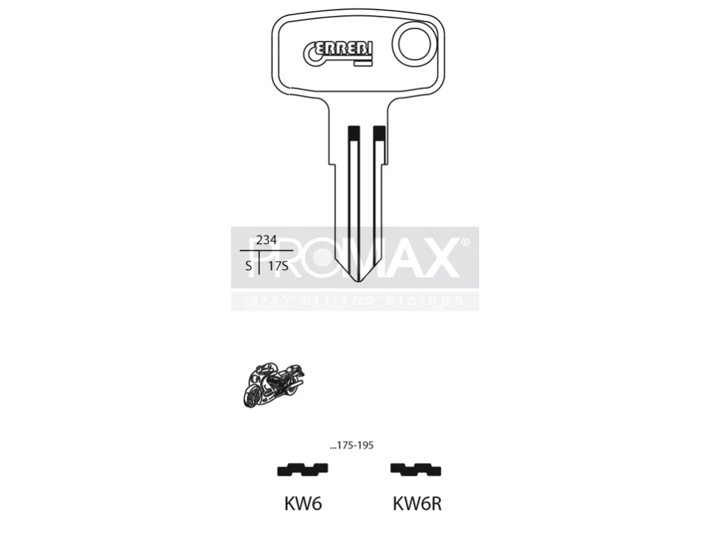 גלם תוצרת איטליה KW6R Errebi