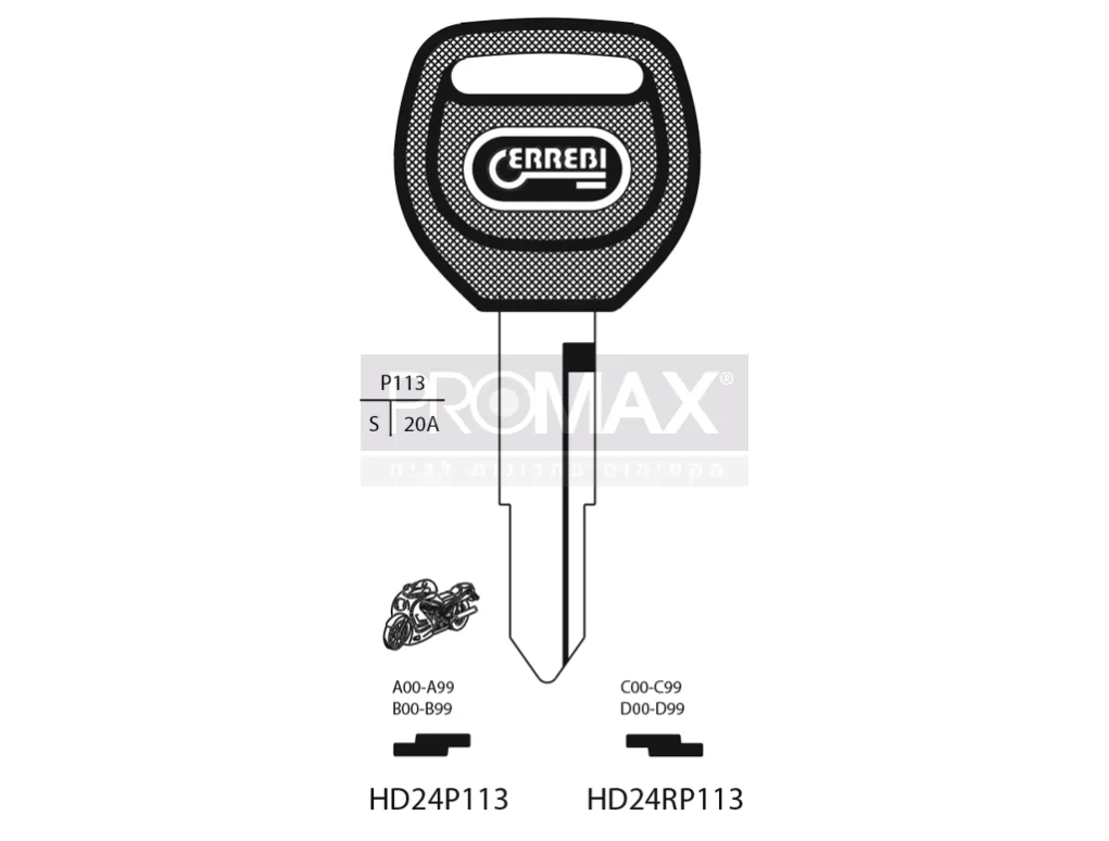 גלם תוצרת איטליה HD24RP22 Errebi