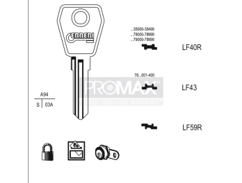 גלם תוצרת איטליה LF43 Errebi