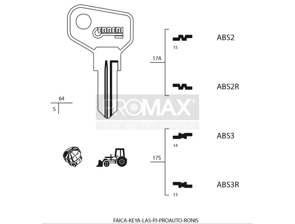 גלם תוצרת איטליה ABS3 *K* Errebi