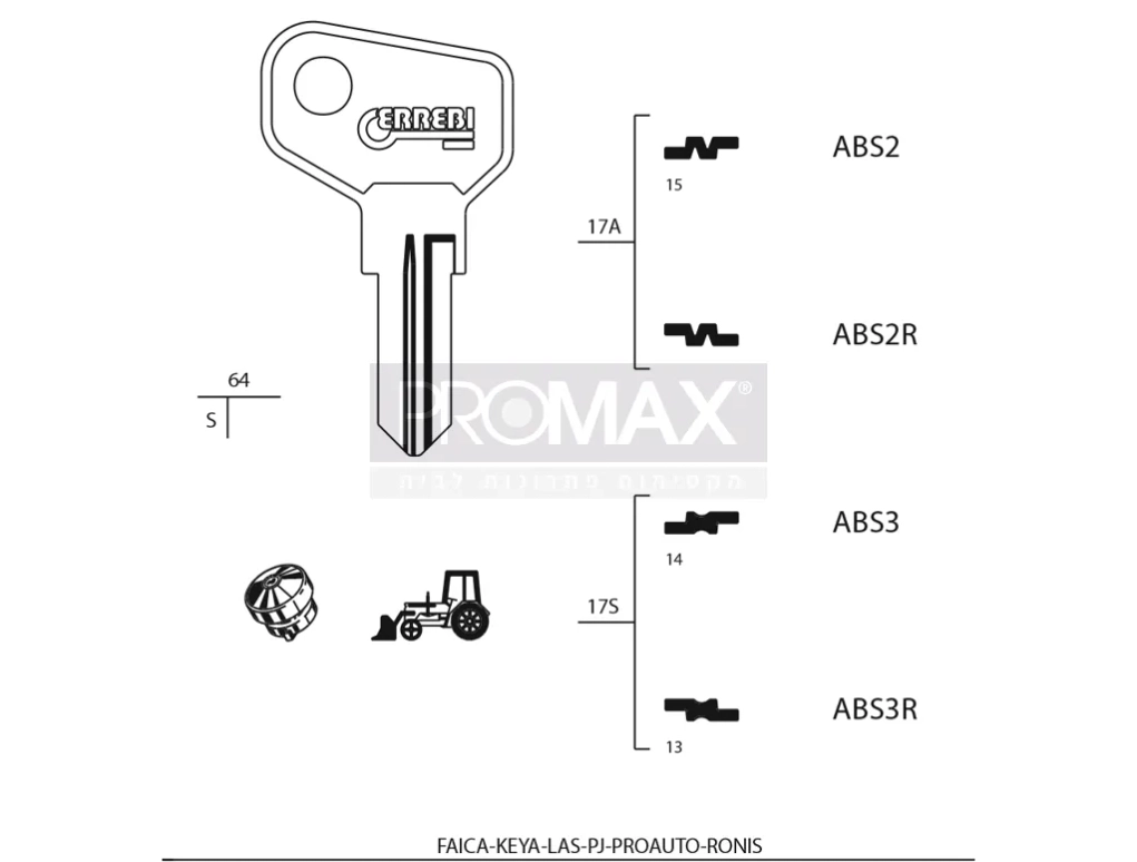 גלם תוצרת איטליה ABS2R *V* Errebi