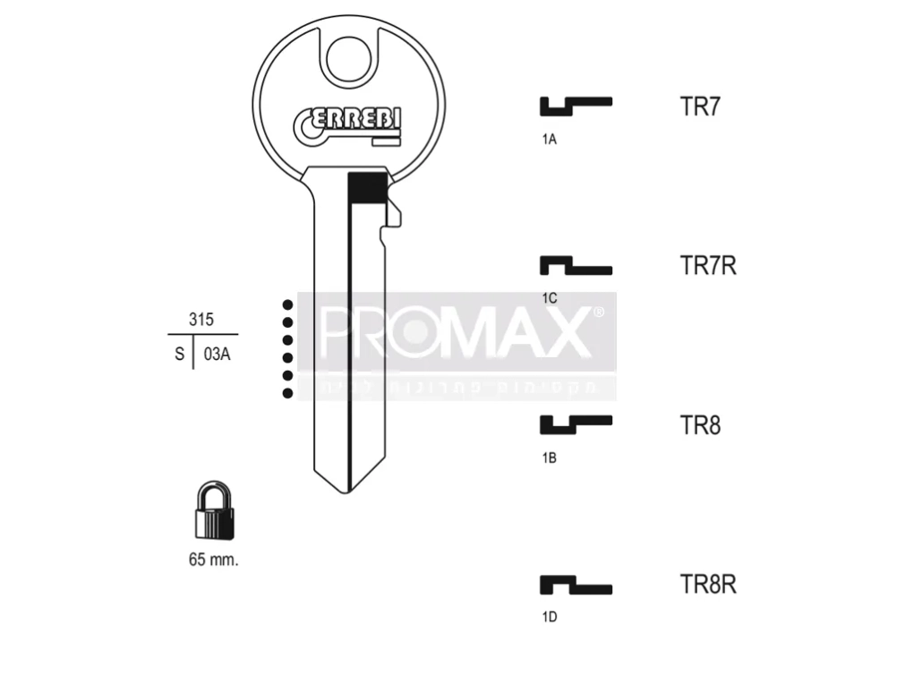 גלם תוצרת איטליה TR7 Errebi