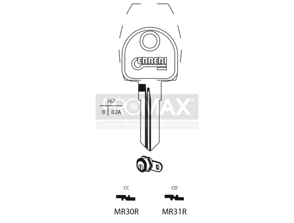 גלם תוצרת איטליה MER34R *MR30R*CC Errebi