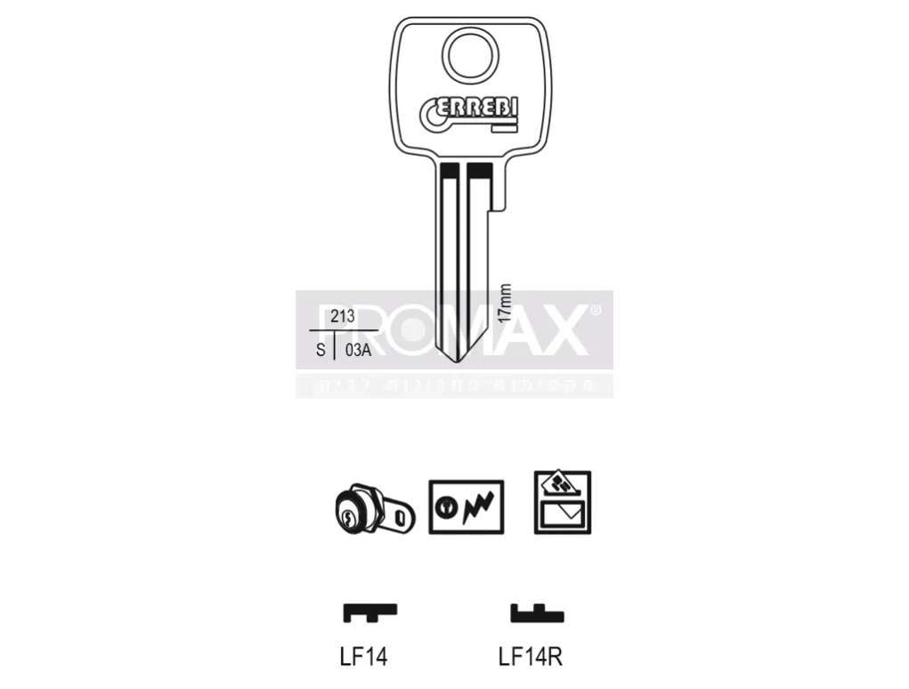 גלם תוצרת איטליה LF14R Errebi