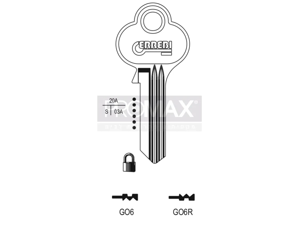 גלם תוצרת איטליה GO6 Errebi