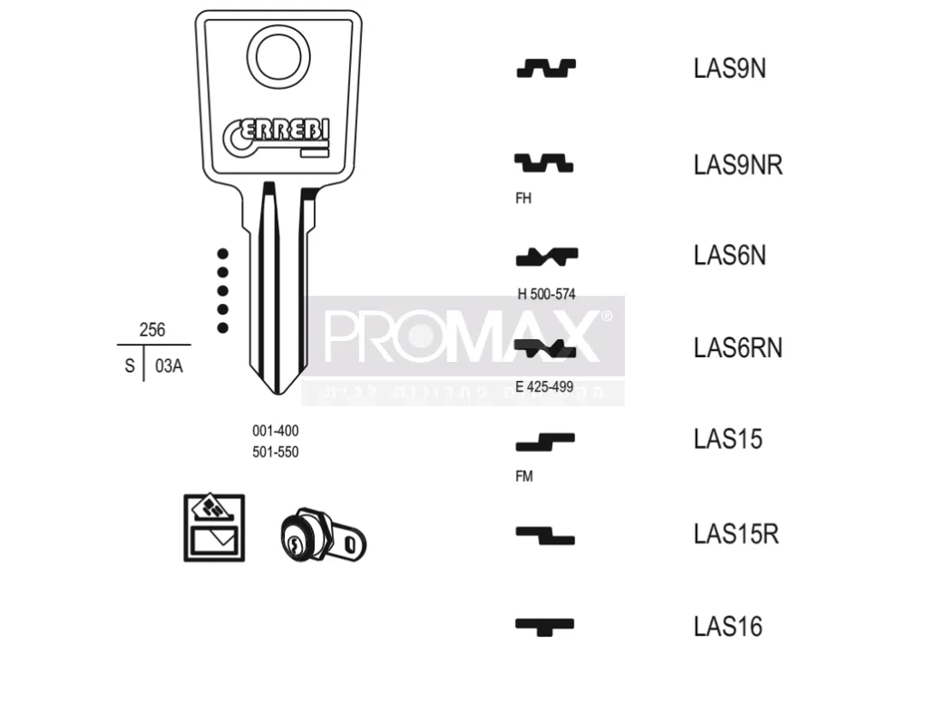 גלם תוצרת איטליה LAS15R Errebi