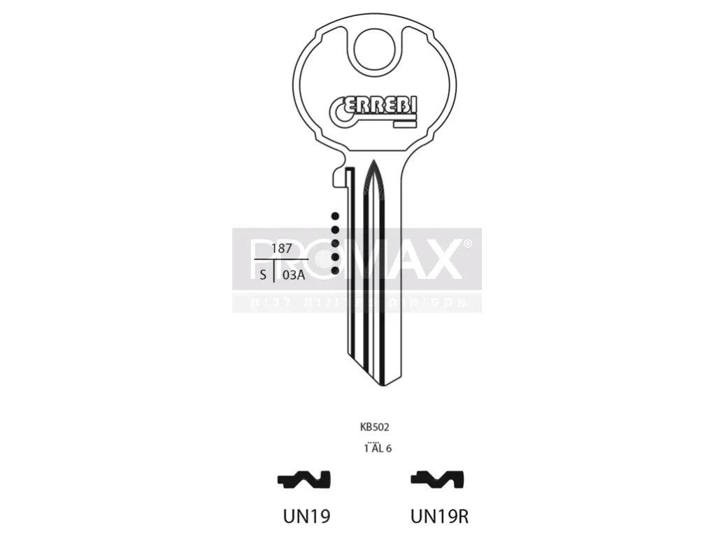 גלם תוצרת איטליה UN19 Errebi