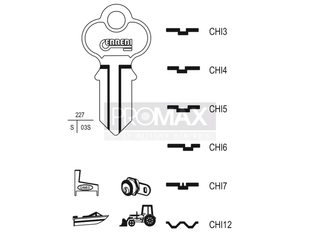 גלם תוצרת איטליה CHI3 *CH1 SILCA* Errebi