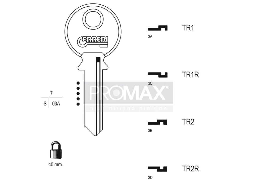 גלם תוצרת איטליה TR1R Errebi