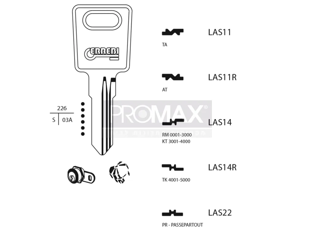 גלם תוצרת איטליה LAS22 Errebi