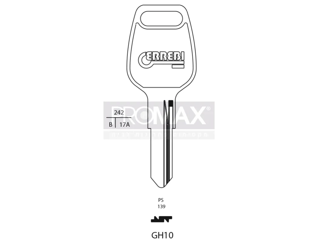 גלם תוצרת איטליה GH10 Errebi