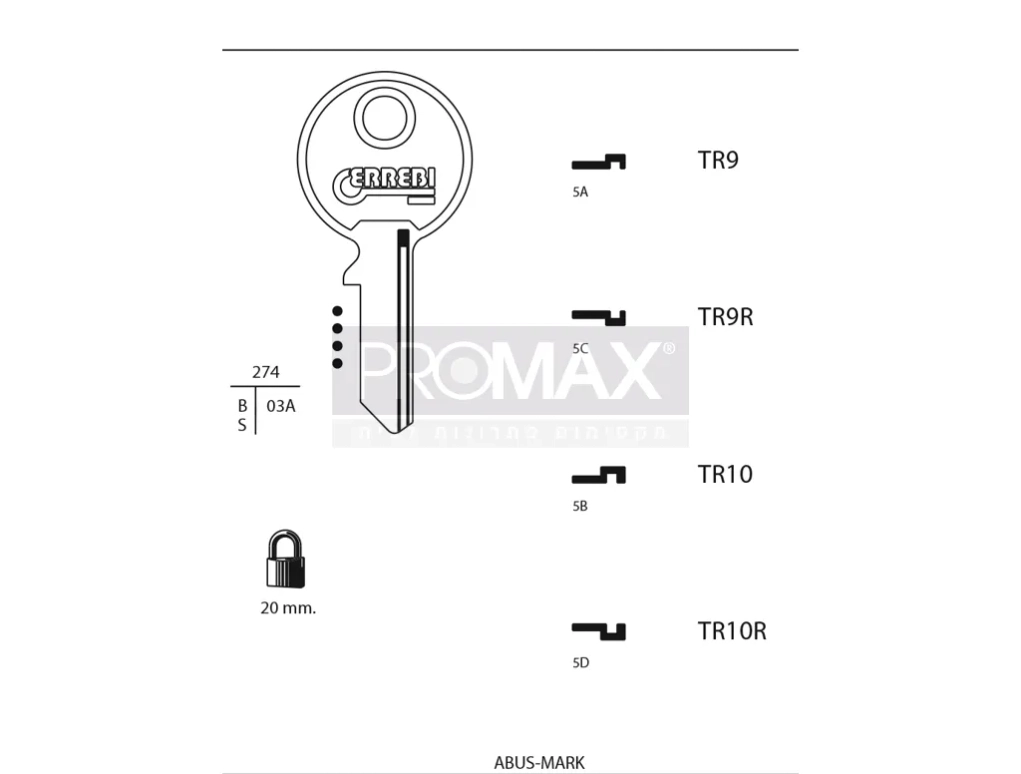 גלם תוצרת איטליה TR10R Errebi