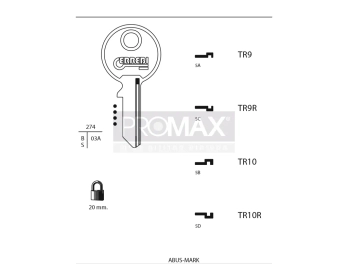 גלם תוצרת איטליה TR10R Errebi