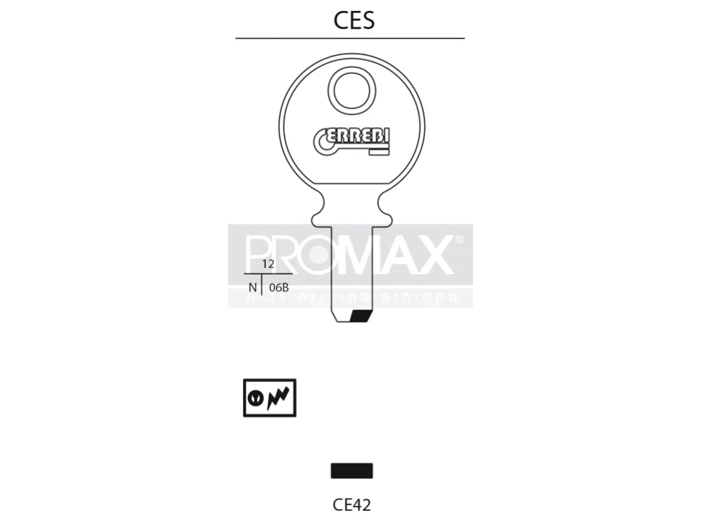 גלם תוצרת איטליה CE42 Errebi חורים