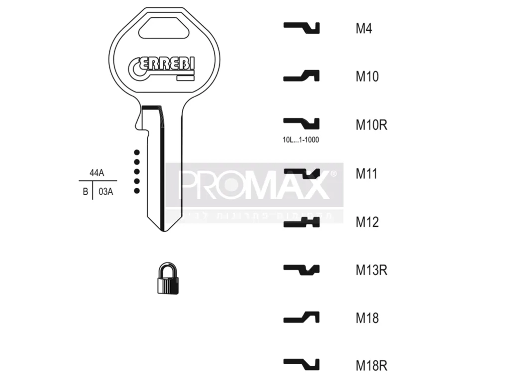 גלם תוצרת איטליה M4 Errebi