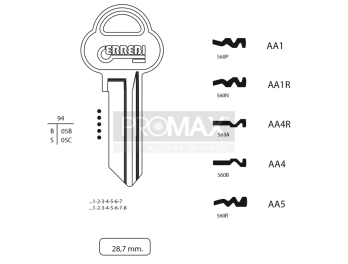 גלם תוצרת איטליה AA4R Errebi