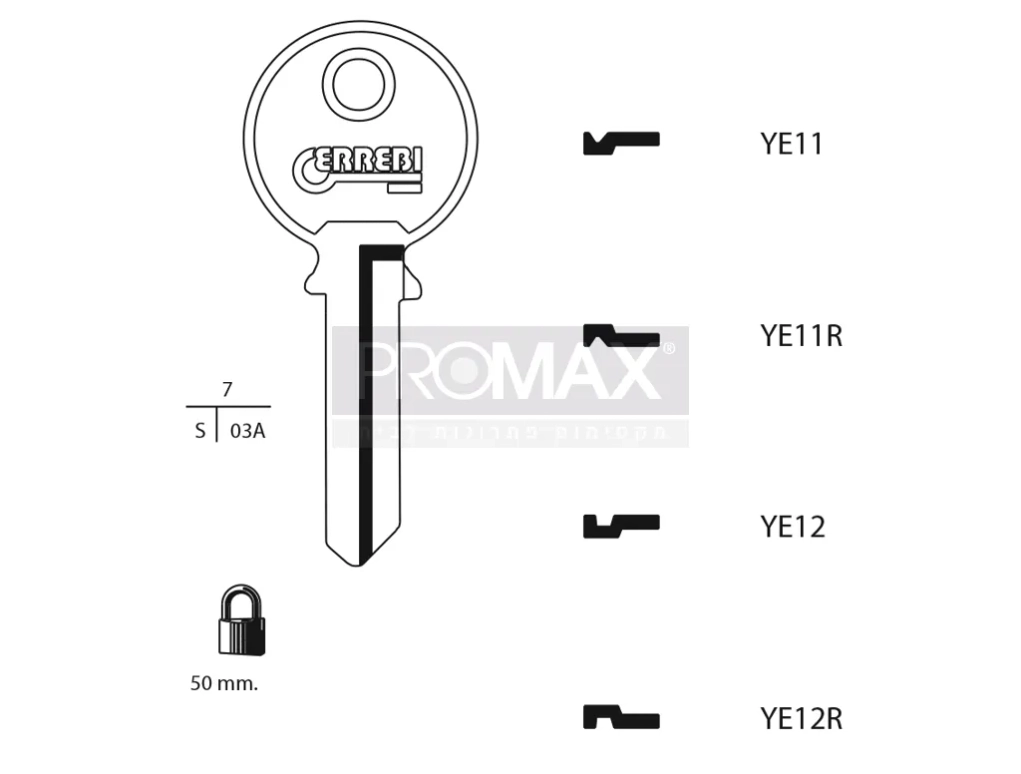 גלם תוצרת איטליה YE11R Errebi