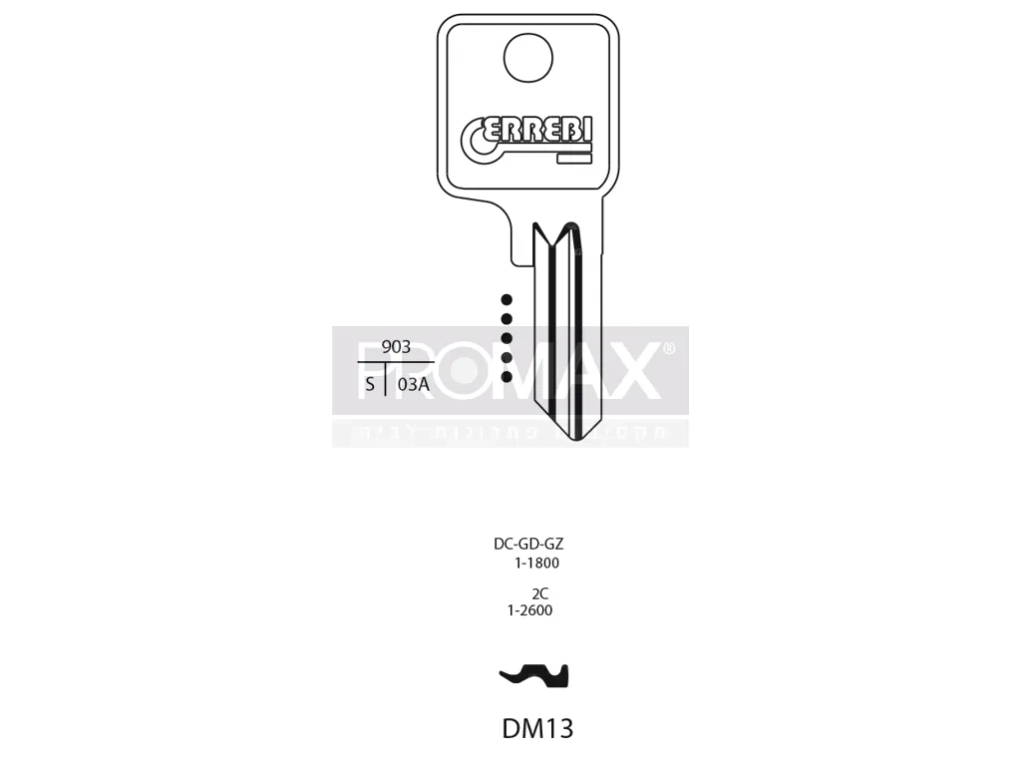 גלם תוצרת איטליה CO6T קורבין Errebi