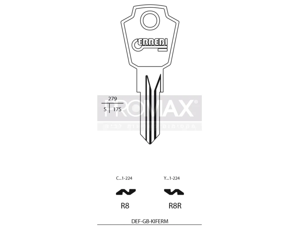 גלם תוצרת איטליה R8R Errebi