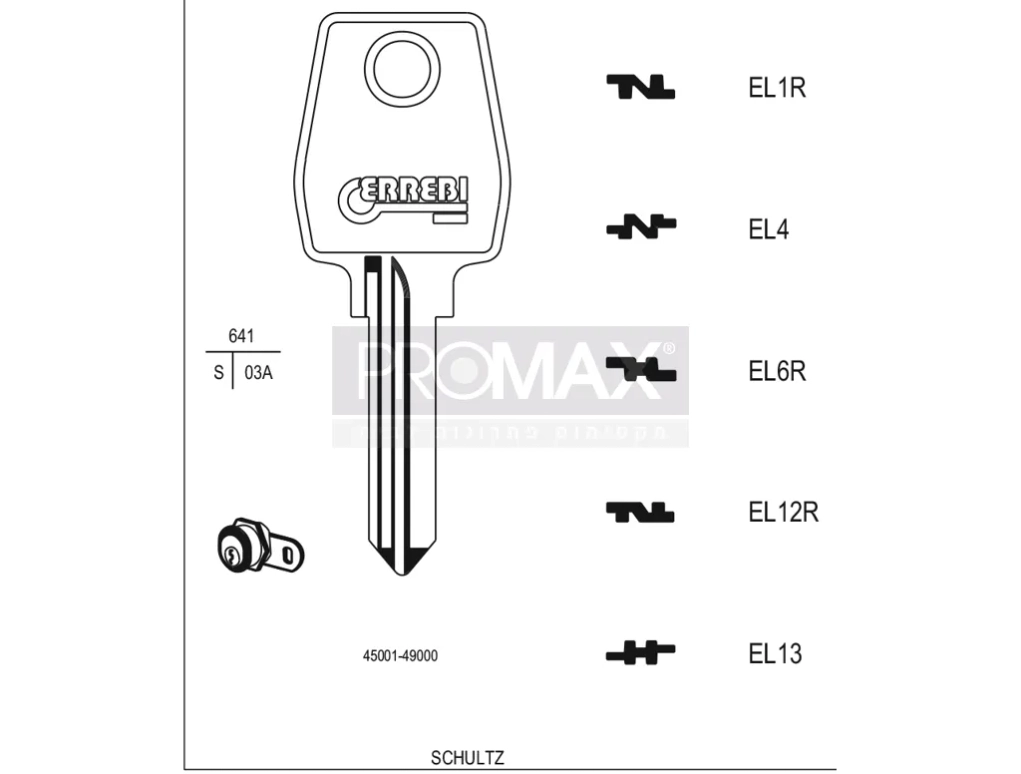 גלם תוצרת איטליה EL12R Errebi