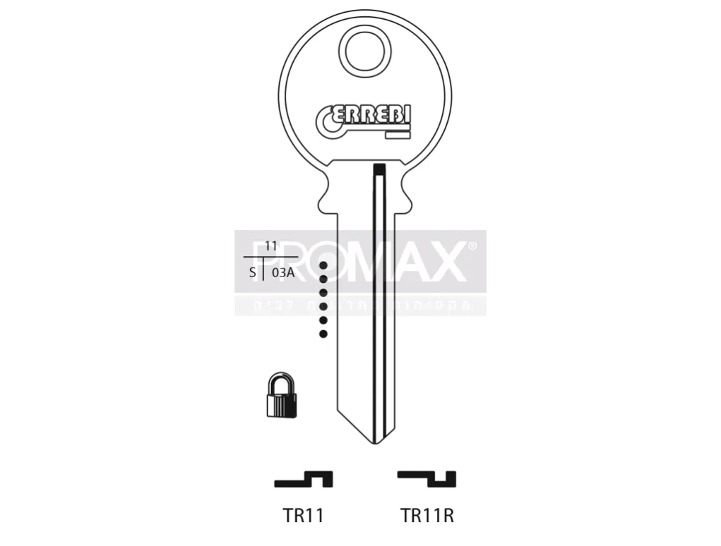 גלם תוצרת איטליה TR11R Errebi