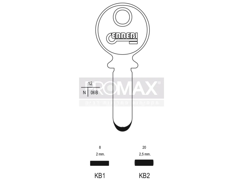 גלם תוצרת איטליה KB2 Errebi