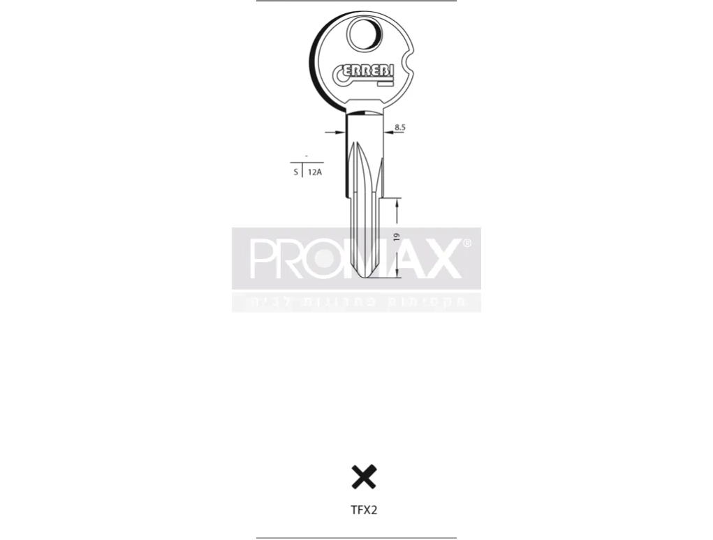 גלם תוצרת איטליה TFX2 Errebi