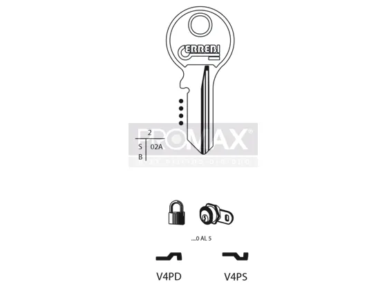 גלם תוצרת איטליה V4PS Errebi