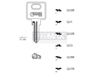 גלם תוצרת איטליה OJ16R Errebi