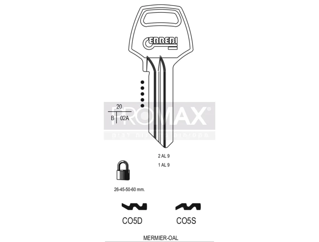 גלם תוצרת איטליה CO5D Errebi