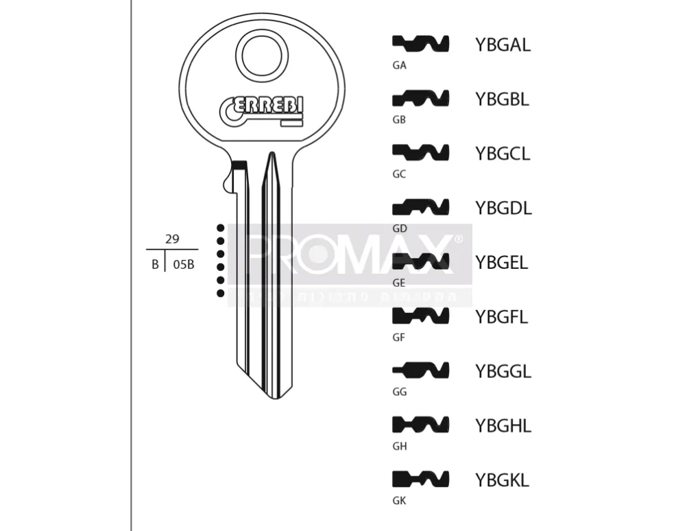 גלם תוצרת איטליה YBGBL Errebi