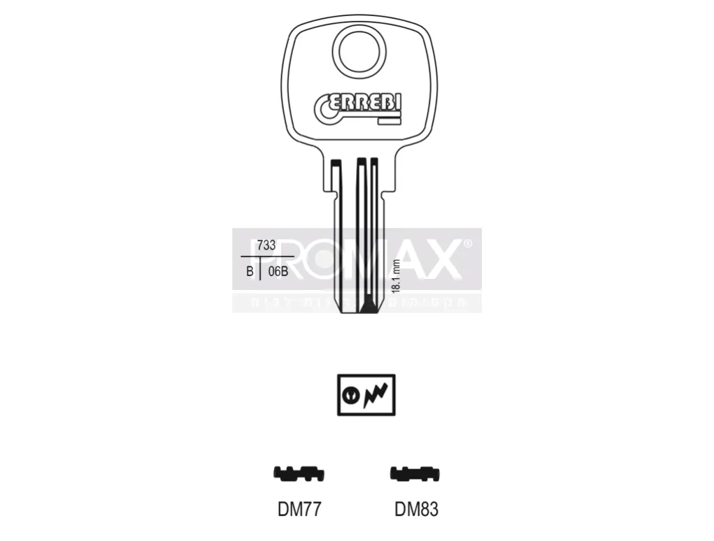 גלם תוצרת איטליה DM77 Errebi