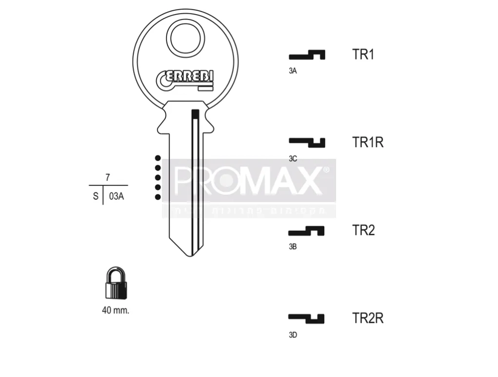 גלם תוצרת איטליה TR1 Errebi