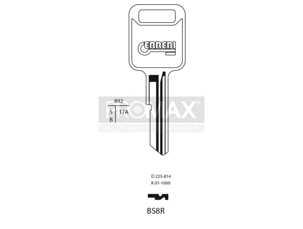 גלם תוצרת איטליה BS8R Errebi