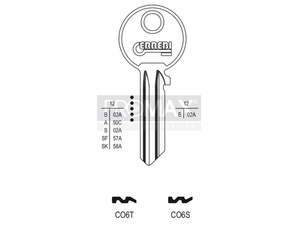 גלם תוצרת איטליה CO6S קורבין הפוך Errebi