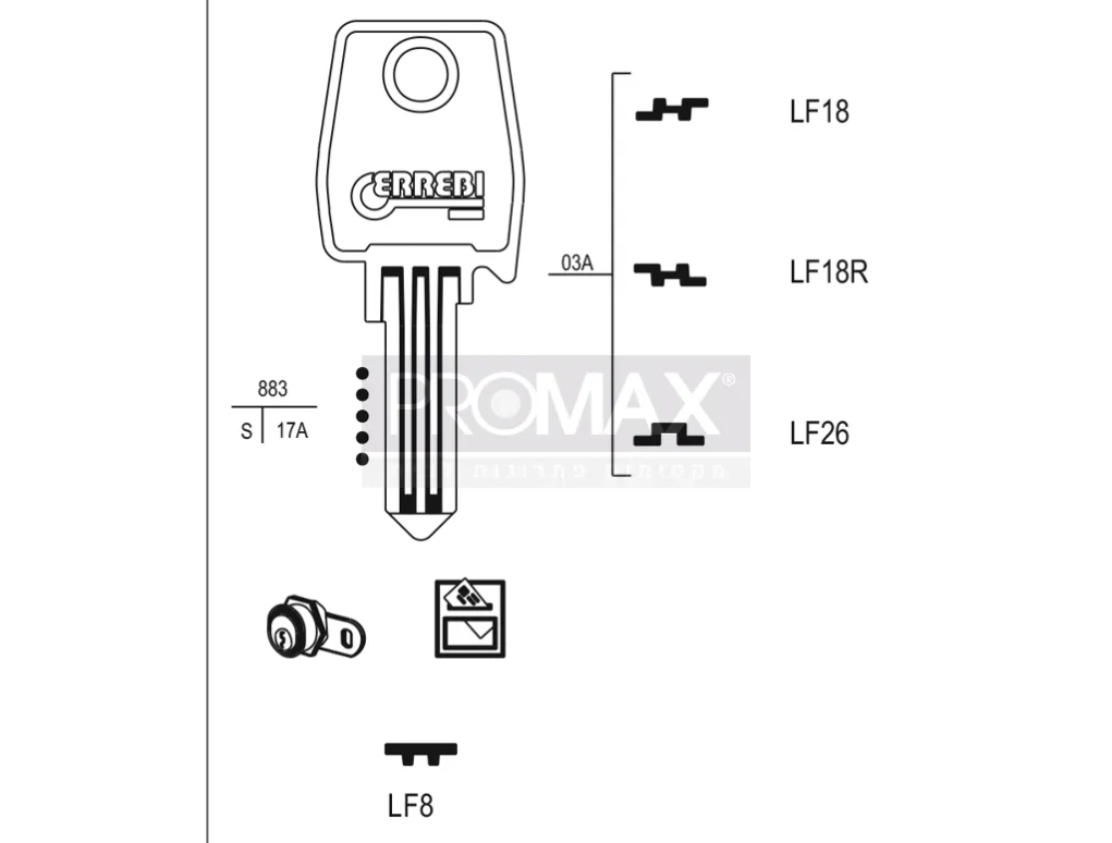 גלם תוצרת איטליה LF18R Errebi