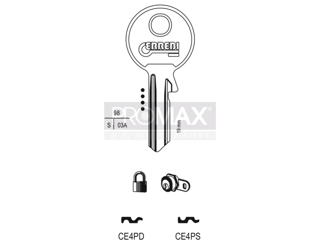 גלם תוצרת איטליה CE4PD Errebi