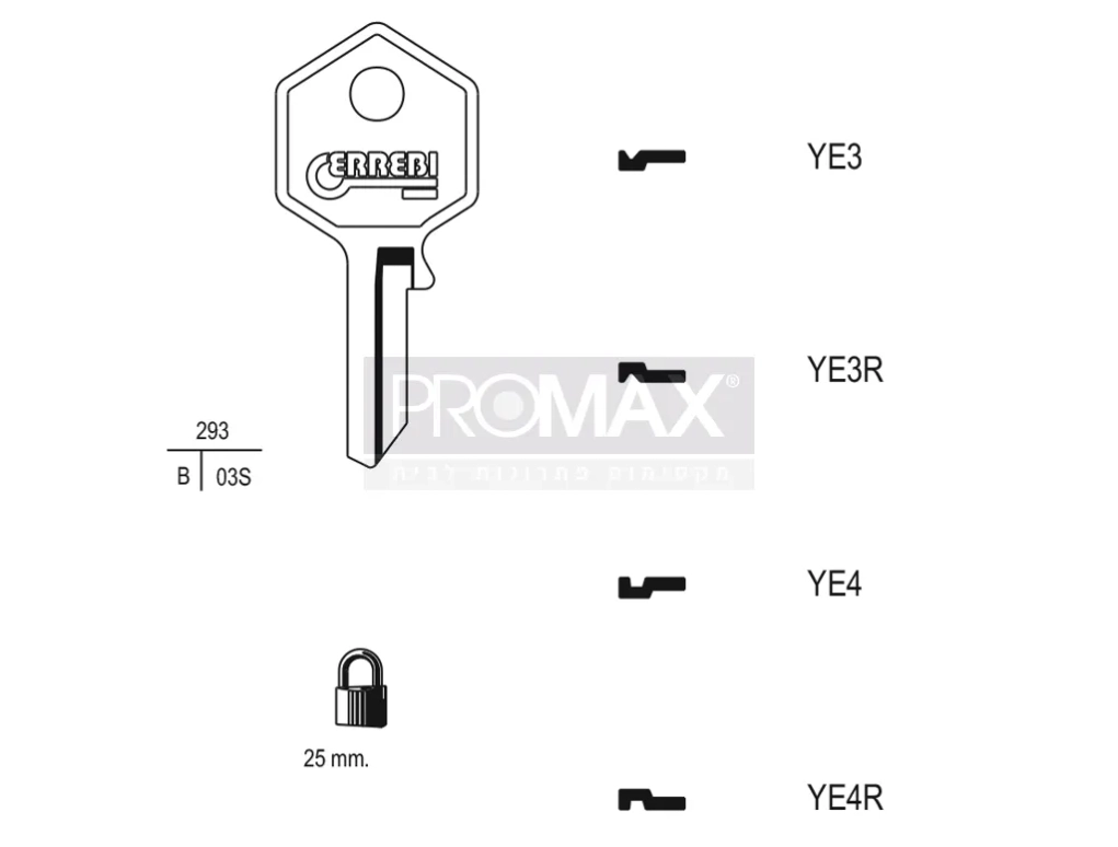 גלם תוצרת איטליה YE4 Errebi