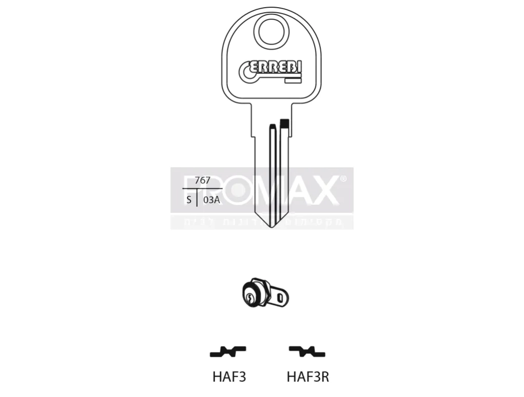 גלם תוצרת איטליה HAF3 Errebi